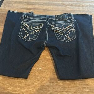 Miss me boot cut size 28 white stitching